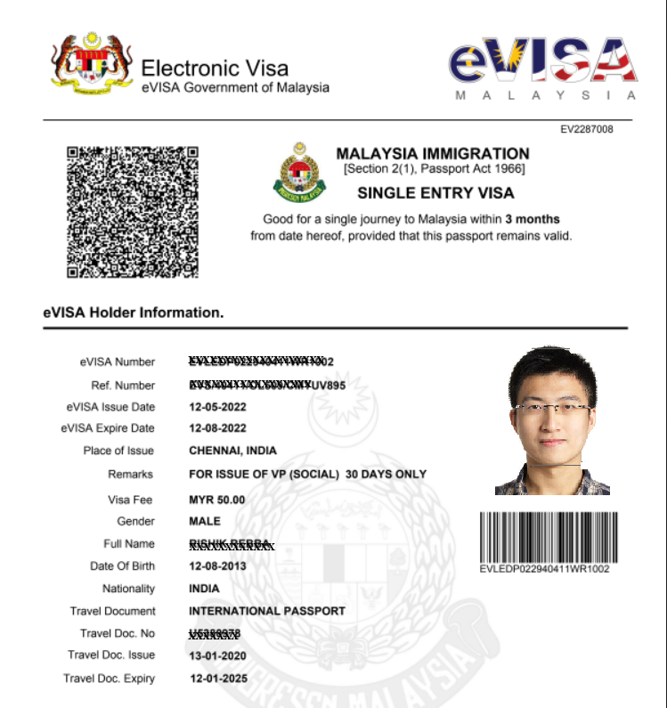 Malaysia E- Visa