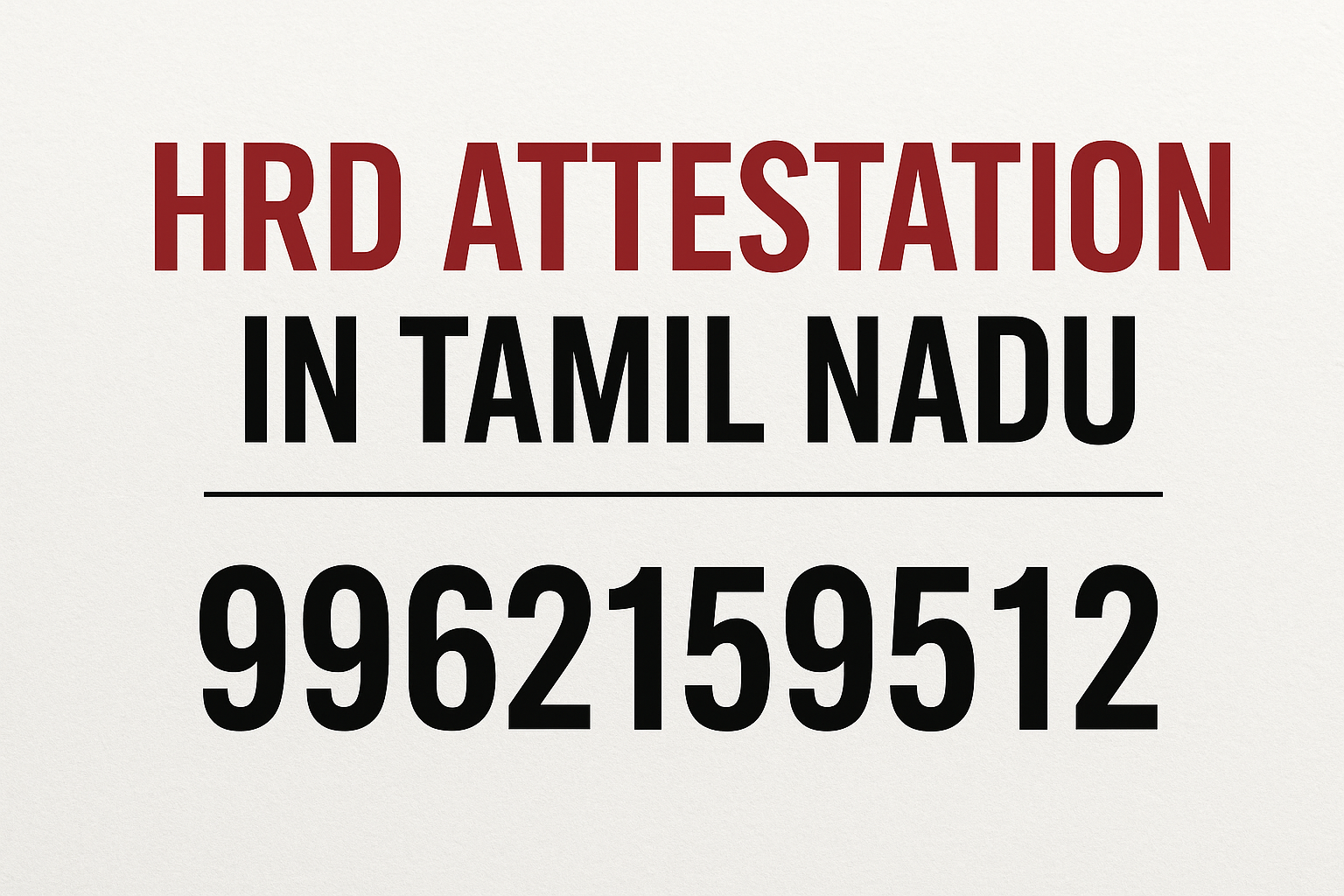 Chennai HRD Attestation
