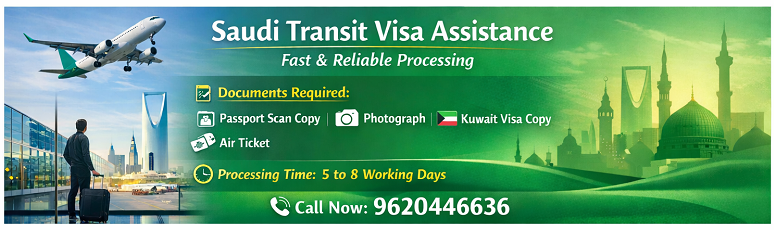 Saudi Arabia Transit Visa cochin
